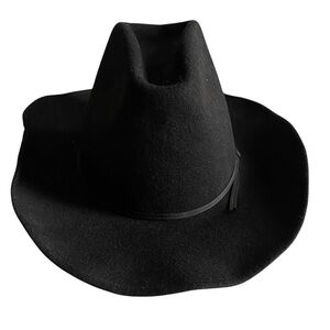 Rockmount Ranch Wear Black Wool  Cowgirl Cowboy Hat XS/S